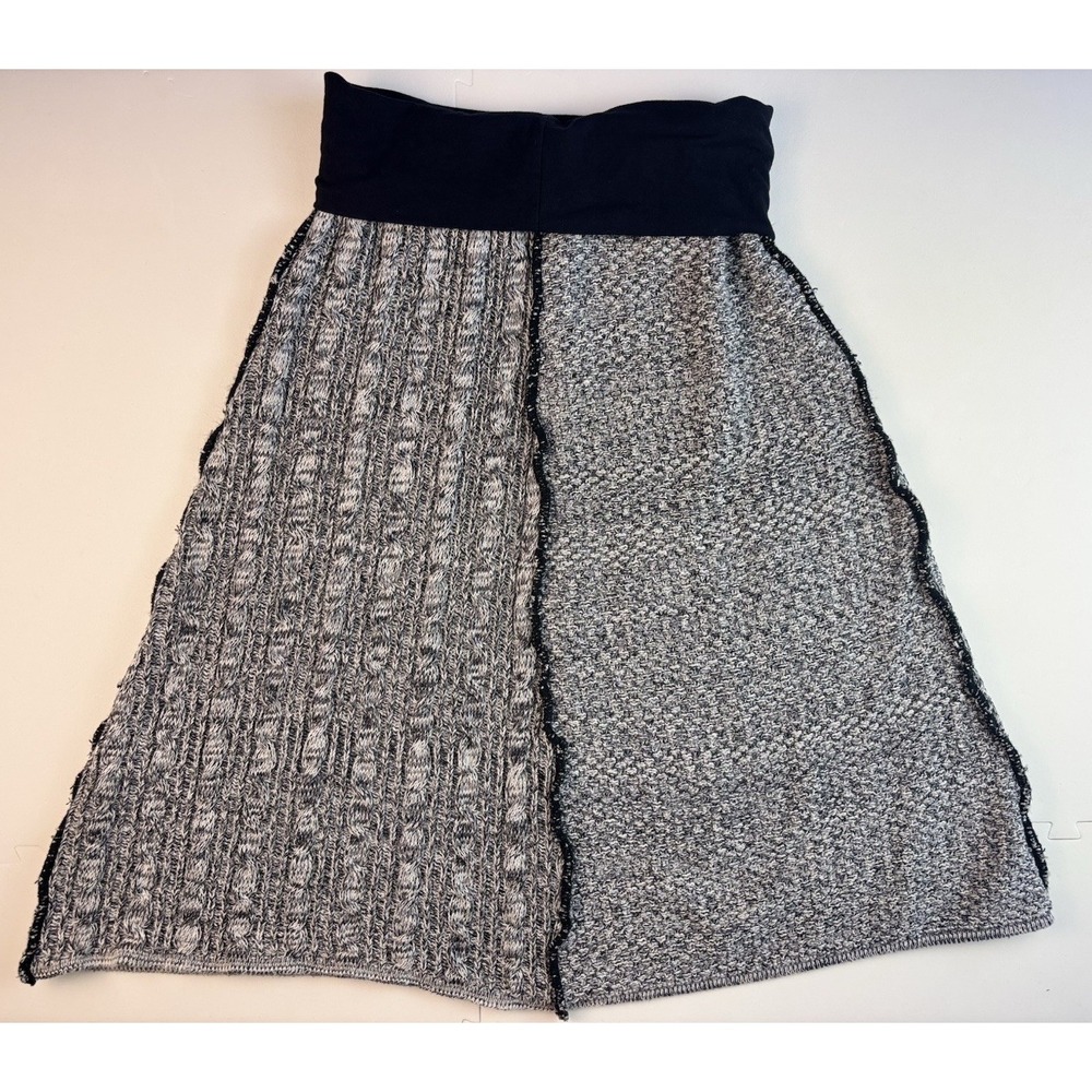 GREEN 3 Sweater Skirt Boho Granola Organic Sustainable Farm Chunky Knit-Size S